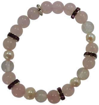 8mm Rose Quartz/ Quartz (image for) 8mm Rose Quartz/ Quartz
