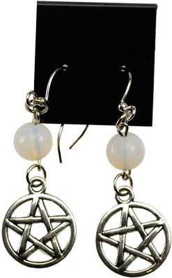 Opalite Pentagram earrings (image for) Opalite Pentagram earrings