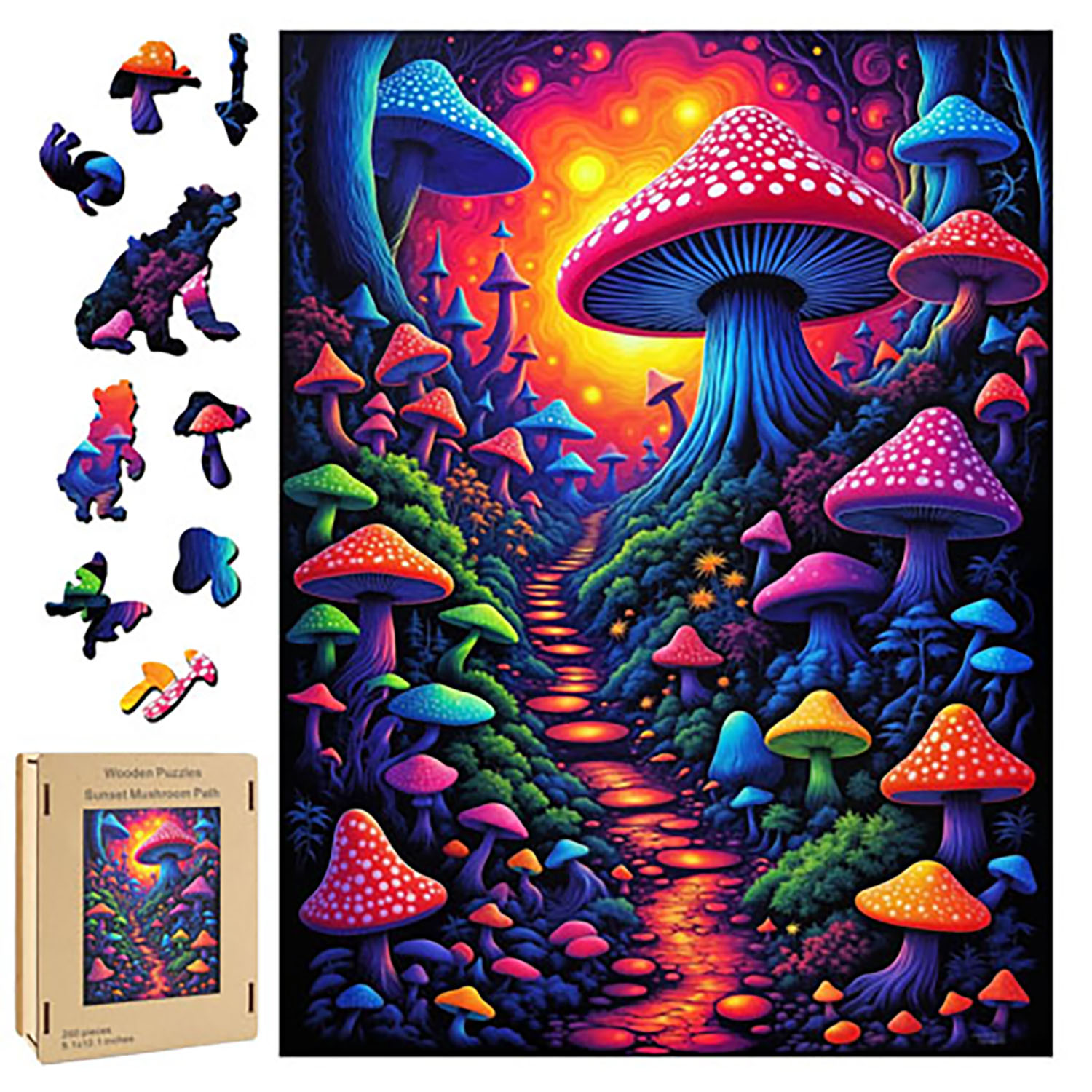 (image for) Mushroom wood puzzle