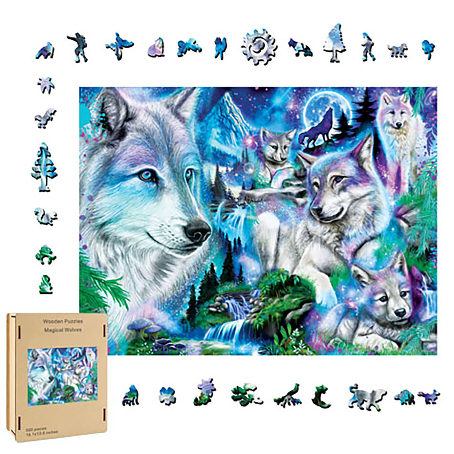 (image for) Wolves wood puzzle